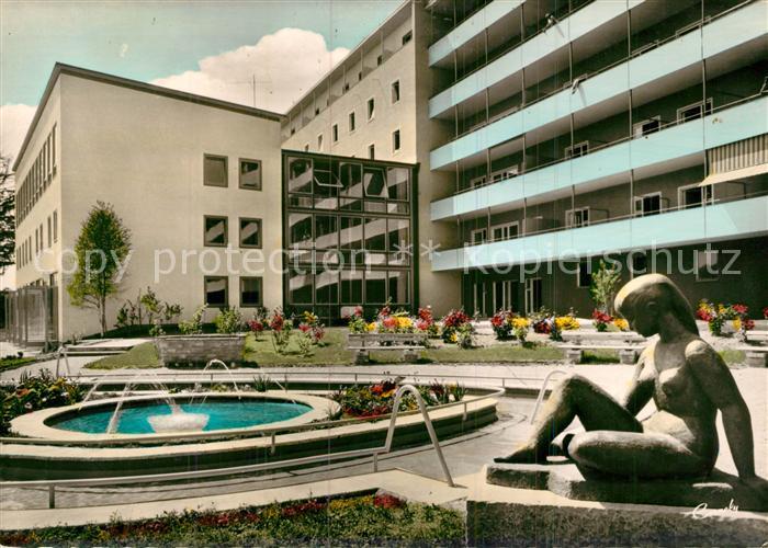 Bad Woerishofen Sanatorium der LVA Schwaben Brunnen Skulptur