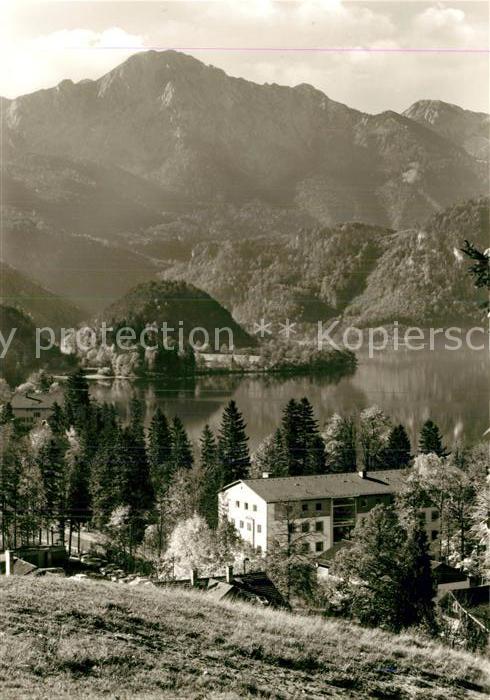 Kochel See mit Herzogstand und Heimgartengipfel