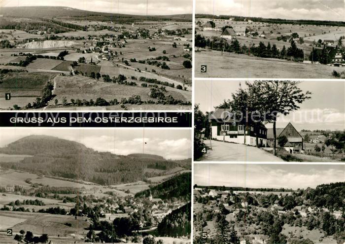 Altenberg Erzgebirge Binge mit Kahleberg Geising mit Geisingberg Zinnwald George