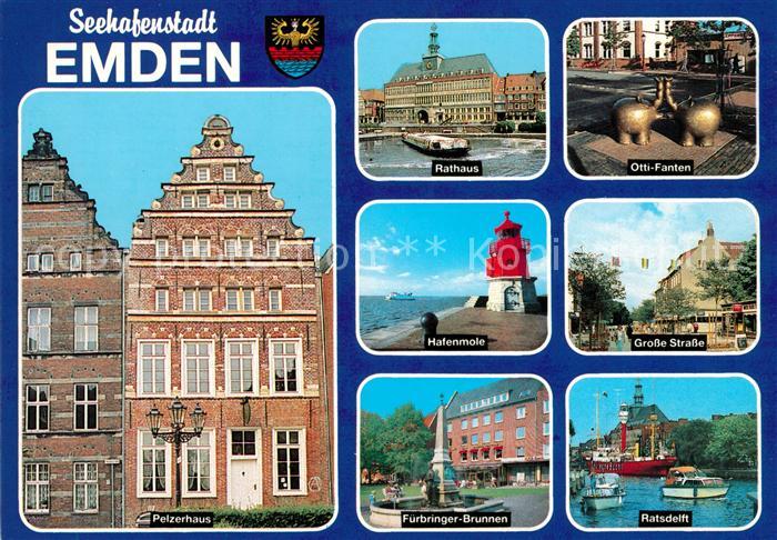 Emden Ostfriesland Pelzerhaus Rathaus Otti Fanten Hafenmole Gr Strasse Fuerbring
