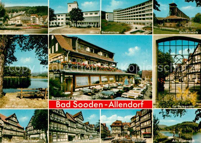 Bad Sooden-Allendorf Kurhaushotel Werra Sanatorium Gradierwerk Fischteich Bergga