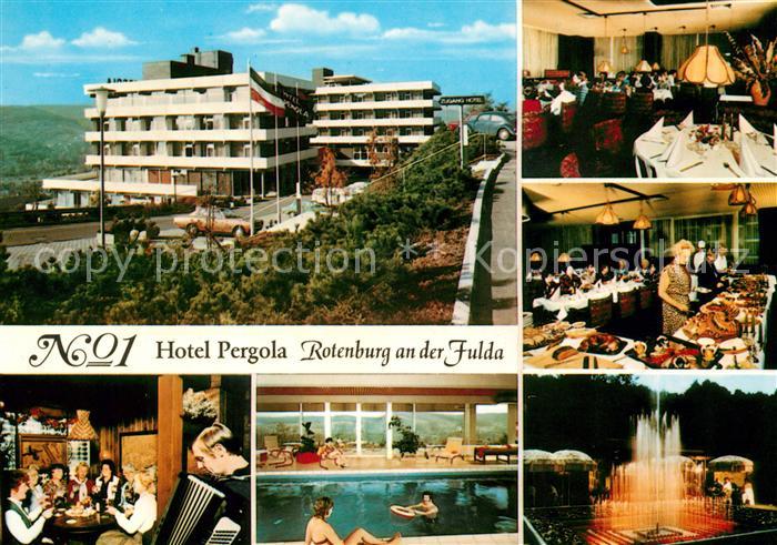 Rotenburg Fulda Hotel Pergola Gastraeume Musiker Hallenbad Leuchtfontaene