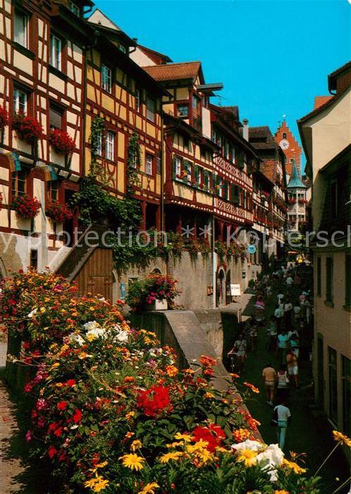 Meersburg Bodensee Fachwerkhaeuser an der Steigstrasse