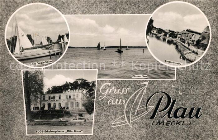Plau See Seglerheim Strandstrasse FDGB Erholungsheim Otto Brass Mecklenburgische