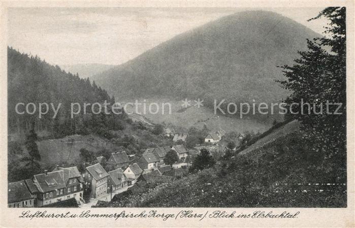 Zorge Panorama Blick ins Elsbachtal Luftkurort Sommerfrische