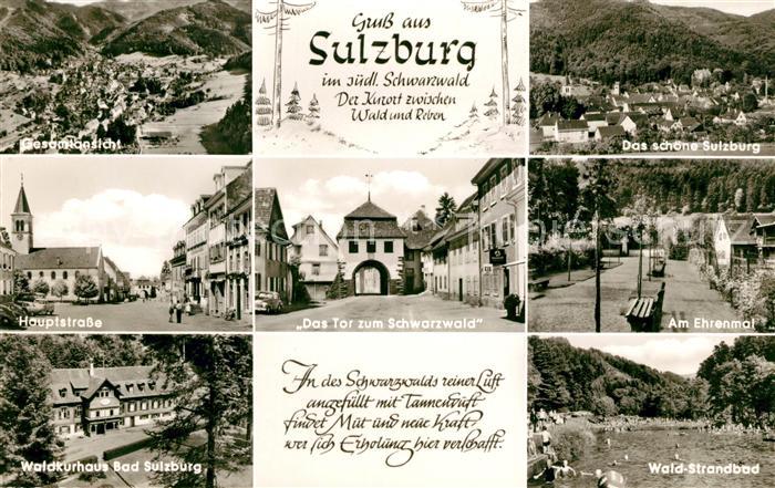 Sulzburg Freiburg Panorama Hauptstrasse Waldkurhaus Tor zum Schwarzwald Ehrenmal