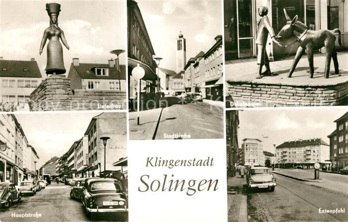 Solingen Lieferfrau Statue Stadtkirche Dukatenesel Haupstrasse Entenpfuhl