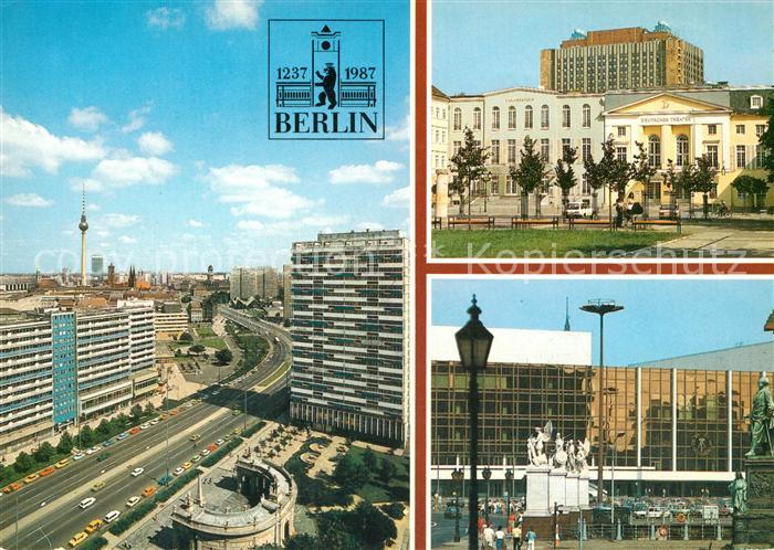 BERLIN CITY Leipziger Strasse Deutsches Theater Charite Palast der Republik