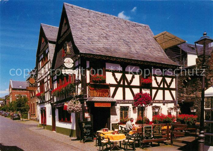 Bacharach Rhein Kurpfaelzische Muenze Historisches Weinhaus Fachwerkhaus