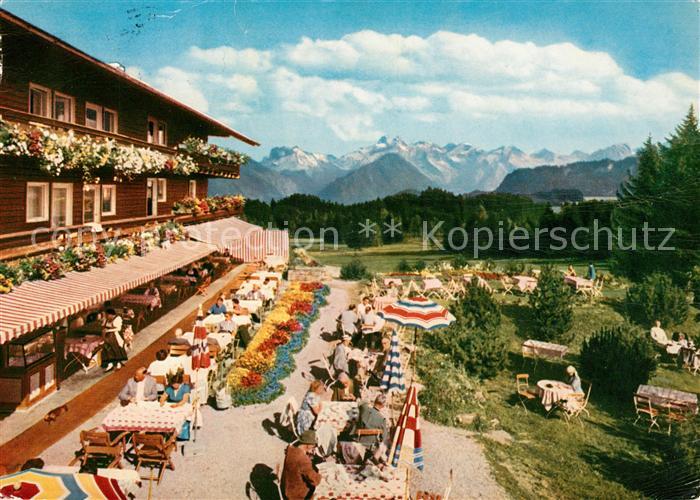 Sonthofen Oberallgaeu Sonnenalp Restaurant Terrasse Kneippbad Allgaeuer Alpen