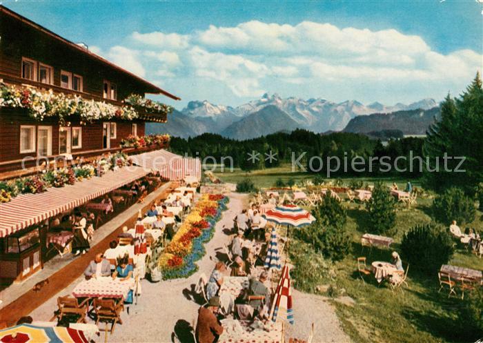 Sonthofen Oberallgaeu Sonnenalp Restaurant Terrasse Kneippbad Allgaeuer Alpen