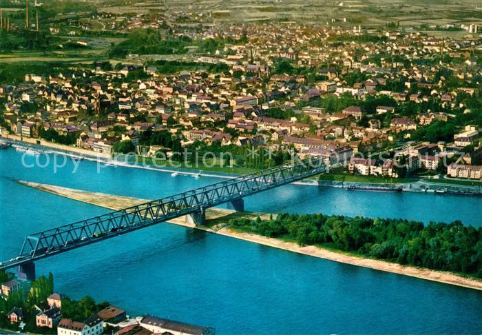 Neuwied Rhein Rheinbruecke Fliegeraufnahme