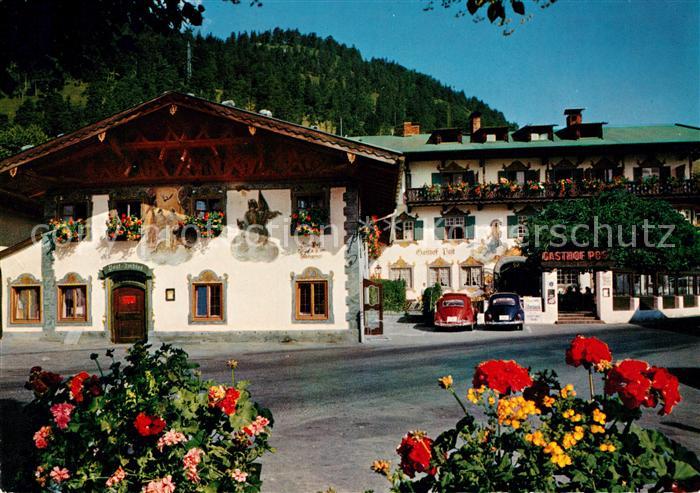 Wallgau Hotel Gasthof Post Huber Karte Nr 8079