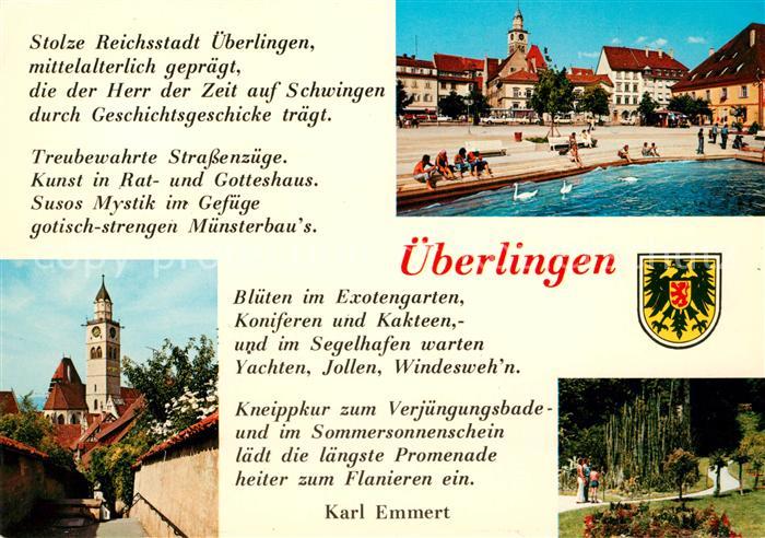 ueberlingen Bodensee Teilansichten Kneippkurort Wappen Gedicht Karl Emmert