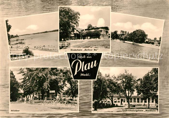 Plau See Strand Plauer See Kinderheim Berliner Baer OT Seelust FDGB Erholungshei