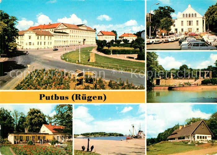 Putbus Ruegen Ernst Thaelmann Platz Konsumgaststaette Hafen Theater Pergola Schw