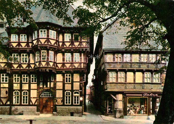 Goslar Marktstrasse Ecke Muenzgasse Fachwerkhaus Altstadt