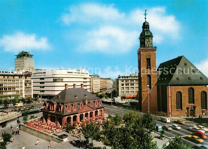 Frankfurt Main Hauptwache Katharinenkirche und Fernmeldehochhaus