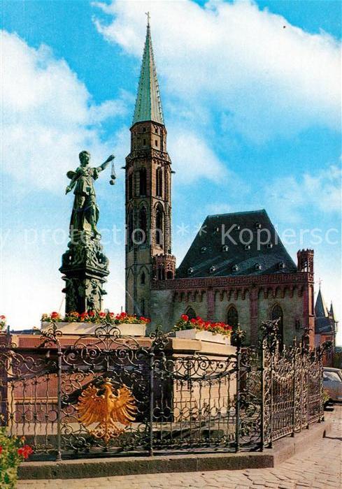 Frankfurt Main St Nikolaikirche Gerechtigkeitsbrunnen