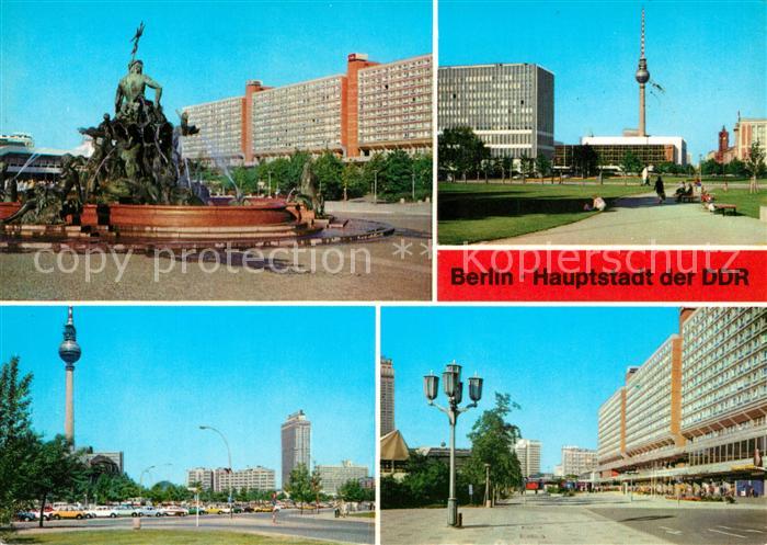 BERLIN  CITY Neptunbrunnen Magistrale Palast der Republik Fernsehturm Alexanderp