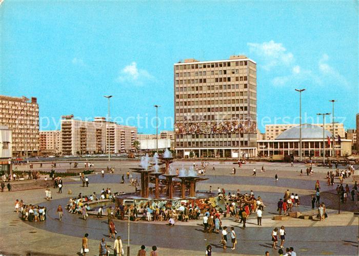 BERLIN  CITY Alexanderplatz Wasserspiele Haus des Lehrers Kongresshalle Hauptsta