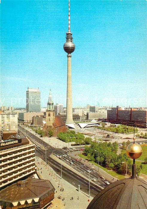 BERLIN  CITY Blick vom Dom Fernsehturm Hauptstadt der DDR