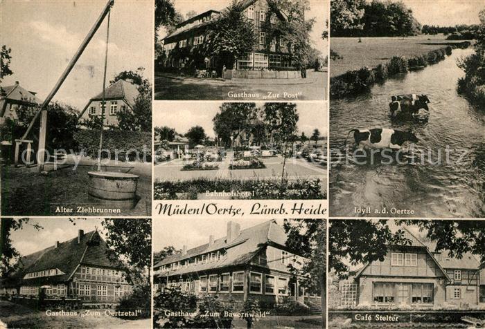 Mueden oertze Alter Ziehbrunnen Gasthaus Bahnhofshotel Cafe Idyll an der Oertze