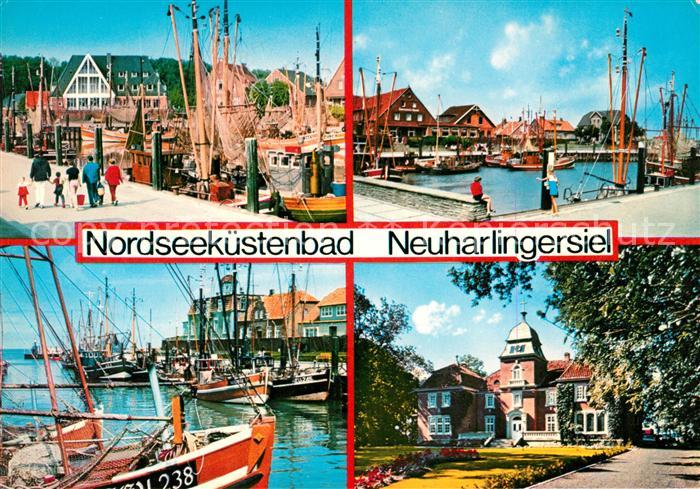 Neuharlingersiel Hafen Fischkutter Schloss