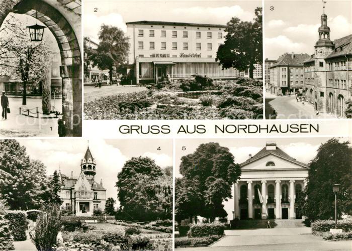 Nordhausen Thueringen Mahnmal HO Hotel Handelshof Albert Kuntz Platz Rathaus Mey