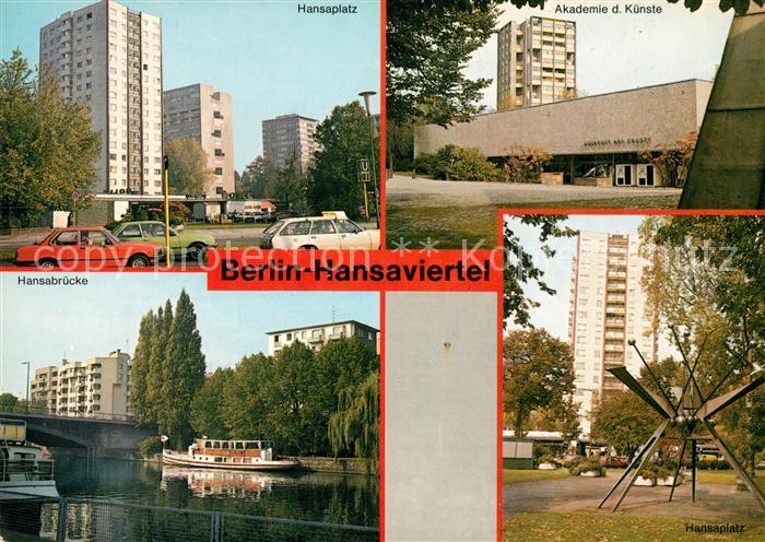 BERLIN  CITY Hansaviertel Hansaplatz Hochhaeuser Akademie der Kuenste Hansabruec