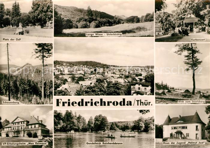 Friedrichroda Platz der OdF Lange Wiese Unterbuechig Kurkonzert Schauenburg Inse