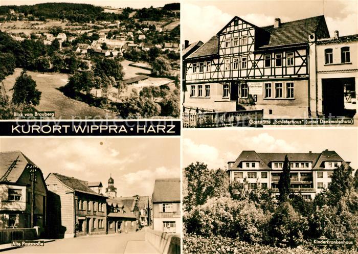 Wippra Panorama Blick vom Brauberg Gaststaette Fachwerk Denkmalschutz Alte Posts