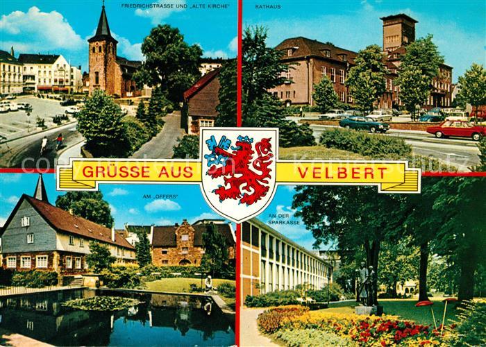 Velbert Friedrichstrasse Alte Kirche Rathaus Am Offers Sparkasse Park Wappen