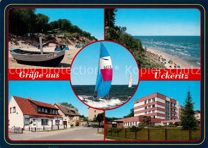 ueckeritz Usedom Strand Kueste Ortsmotive Segeln