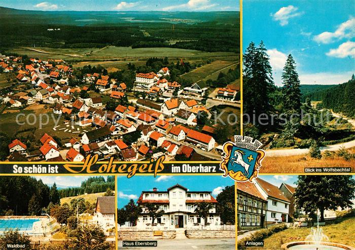 Hohegeiss Harz Landschaftspanorama Wolfsbachtal Anlagen Haus Ebersberg Waldbad F