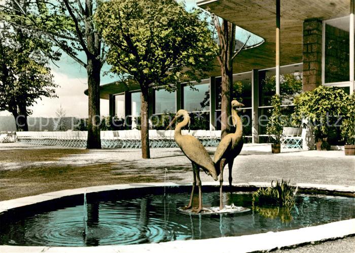 ueberlingen Bodensee Kurhalle Teich Skulptur Luftkurort Kneipp Heilbad