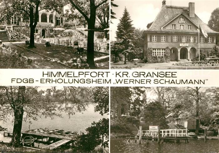 Himmelpfort FDGB Erholungsheim Werner Schaumann See Steg