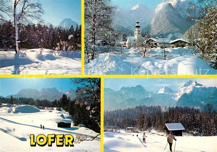 Lofer Winterlandschaft Motive Langlaufloipe Dorf Au Alpenpanorama