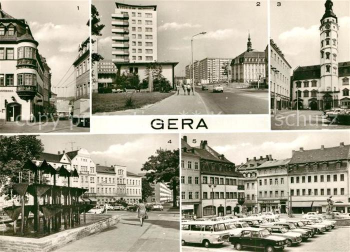 Gera Erker Stadtapotheke Ernst Thaelmann Strasse Rathaus Markt Puschkinplatz