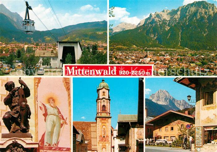 Mittenwald Bayern Karwendel Talstation Pfarrkirche Panorama