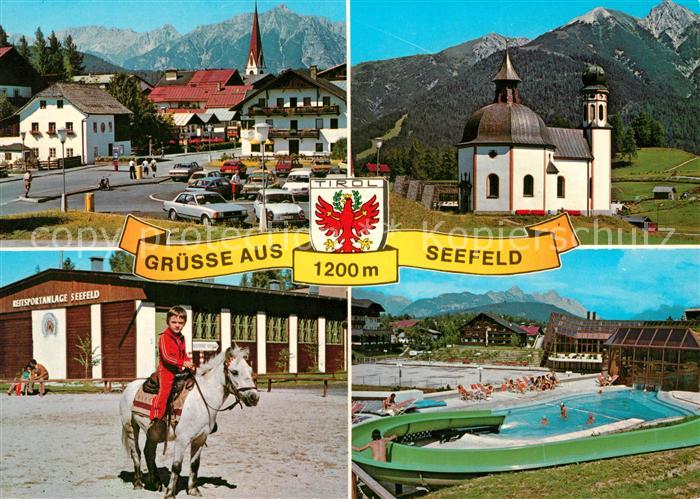 Seefeld Tirol Panorama Kirche Schwimmbad