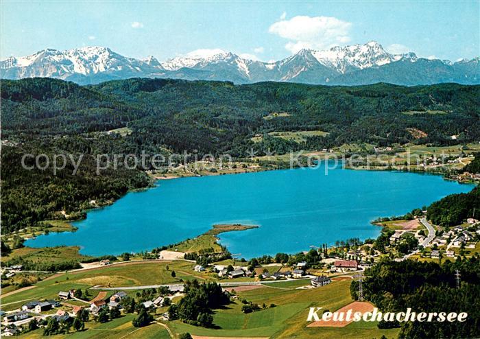 Keutschach See Fliegeraufnahme Karawanken
