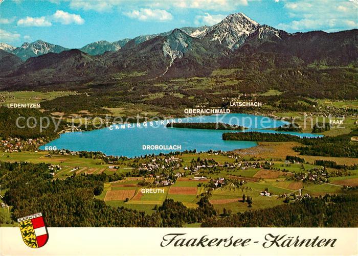 Faakersee Fliegeraufnahme Mittagskogel Panorama