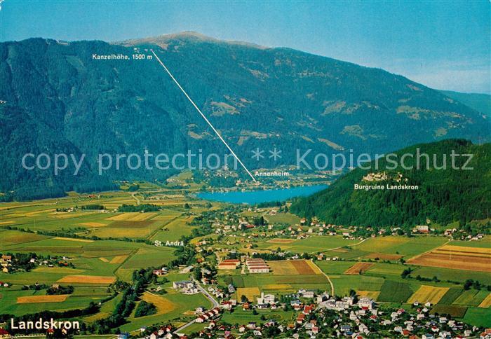 Landskron Kaernten Sankt Andrae Fliegeraufnahme