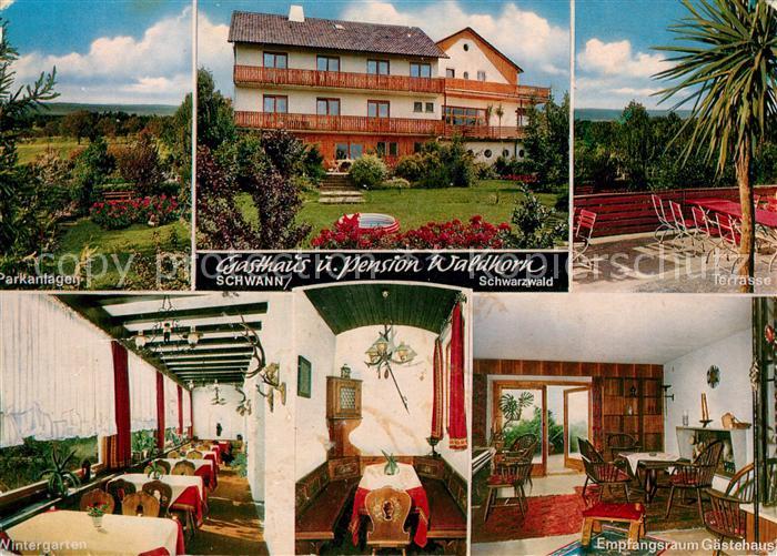 Schwann Gasthaus Pension Waldhorn Parkanlagen Wintergarten Halle