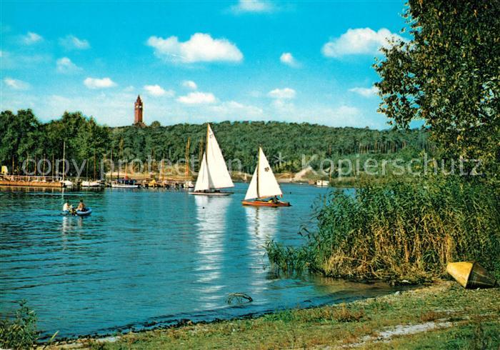 BERLIN  CITY Grunewaldturm Havel Segelboote