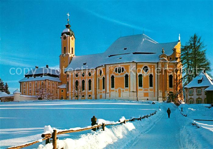 Steingaden Oberbayern Wies Kirche Winteraufnahme