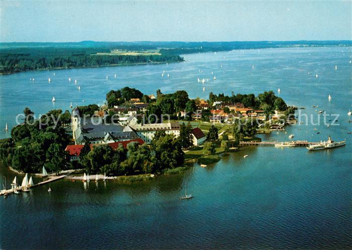 Fraueninsel Chiemsee Kloster Frauenwoerth Fliegeraufnahme