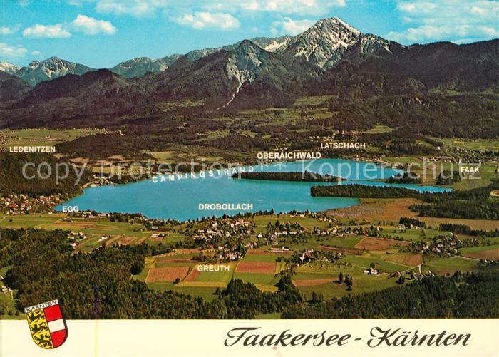 Faakersee Mittagskogel Fliegeraufnahme Egg Greuth Drobollach Faak