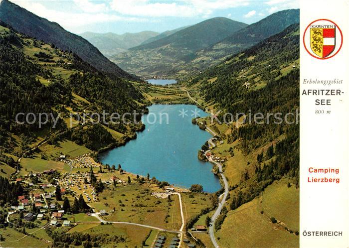 Afritz See Afritzersee Camping Lierzberg Fliegeraufnahme